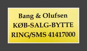 KØB-SALG-BYTTE AF BANG & OLUFSEN (B&O) RING NU 41 41 7000-BO-Radio.dk