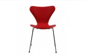 Arne Jacobsen syver stol i rødt læder 100.STK PÅ LAGER