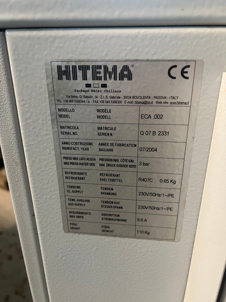 HITEMA ECA 002 Vandkøler