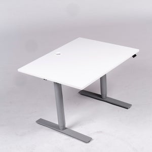 Hæve sænkebord 100 x 80 hvid laminat 