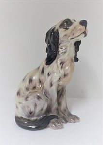 Dahl Jensen. Hund. Engelsk sætter. Model 1186. Højde 22,5 cm