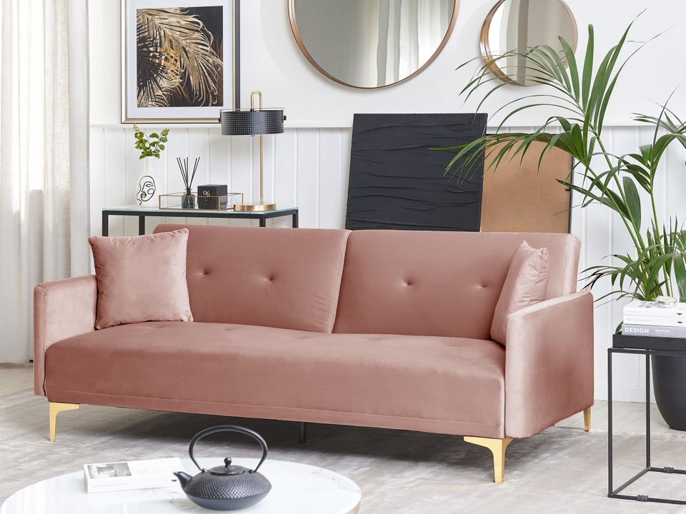 Sovesofa LUCAN Lyserød Velour