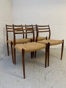 Spisebordsstole, palisander, design Niels Otto Møller