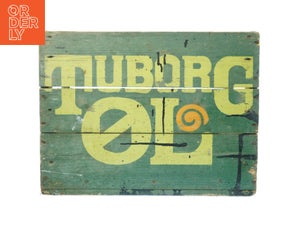Gammel Tuborg træ ølkasse fra Tuborg (str. 47 x, 30 x 36 cm)
