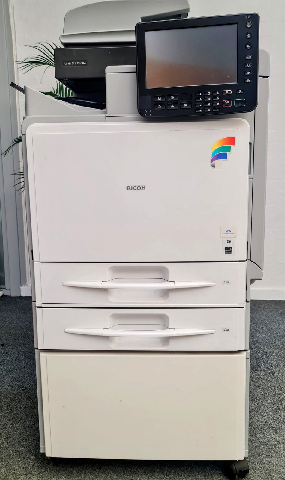 Printer/kopimaskine Ricoh MP C300 ny serviceret