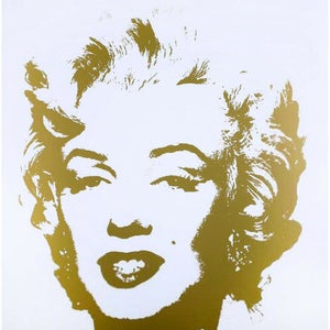 Andy Warhol, “Golden Marilyn” serigrafi i farver, 91×91, certifikat medfølger