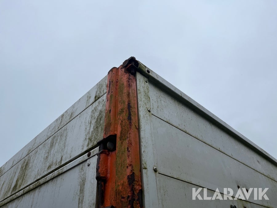 Container 6 meter med rullepressenning